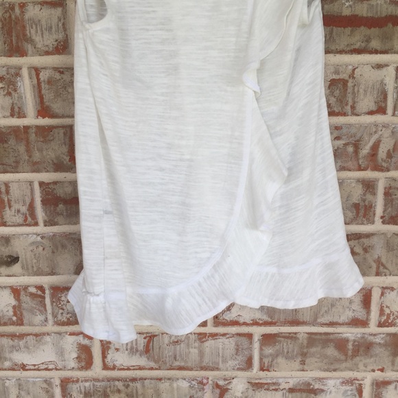 NEW ANTHRO Maeve Poinsot Ruffle-Back Cream Tank XS - Picture 9 of 16